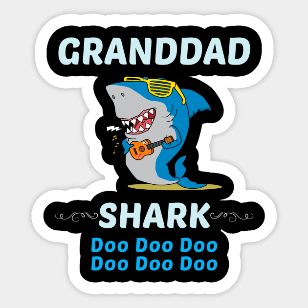 Family Shark 2 GRANDDAD Sticker by blakelan128